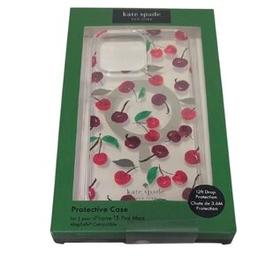 Kate Spade Cherry Clear iPhone 15 Pro Max Phone Case